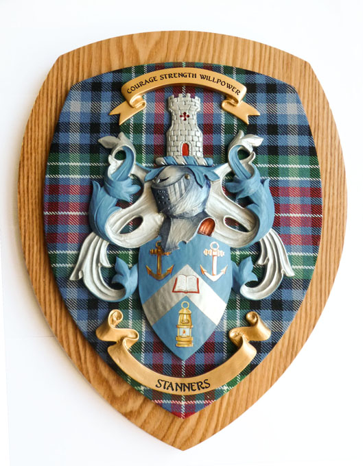 Clan Coat of Arms Wall Shield, Stanners